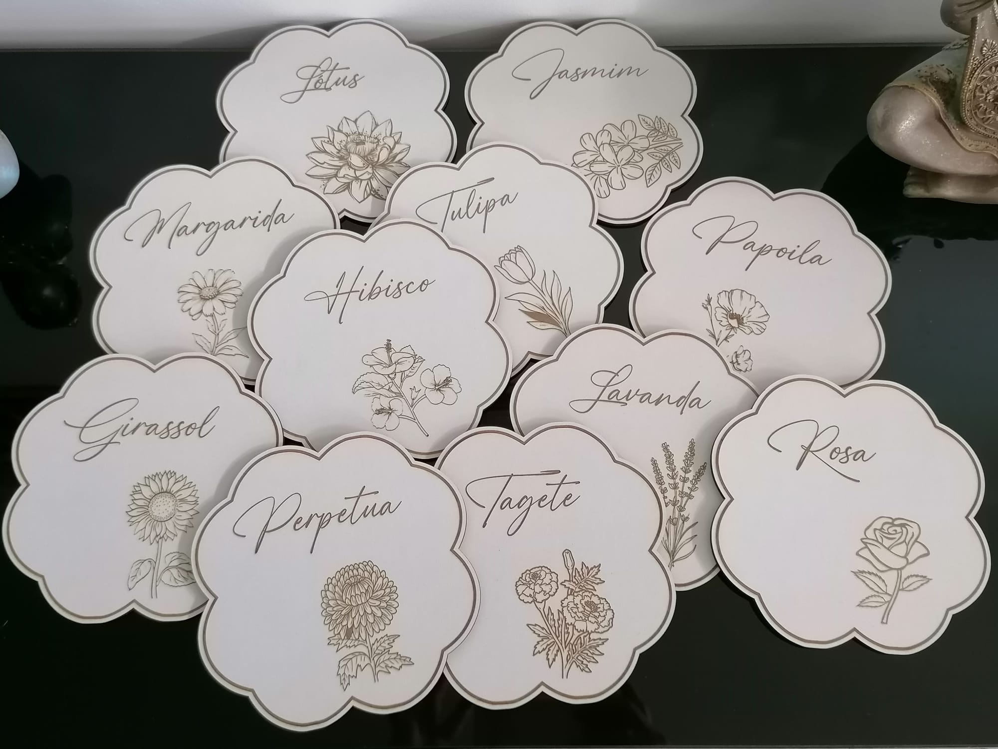 Marcadores de mesa Casamento